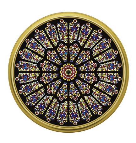 Damien Hirst, B. 1965 THE ROSE WINDOW, DURHAM CATHEDRAL BUTTERFLIES AND METALLIC PAINT ON CANVAS IN ARTIST'S FRAME. 700,000 – 900,000 GBP